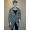 ABRIGO-CHAQUETON Y BOINA PUNTO KATIA ARTIC CRUDO-AZUL-NEGRO