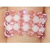 ANILLO TUPIES BLANCO-ROSA (conjunto pulsera regaliz rosa)